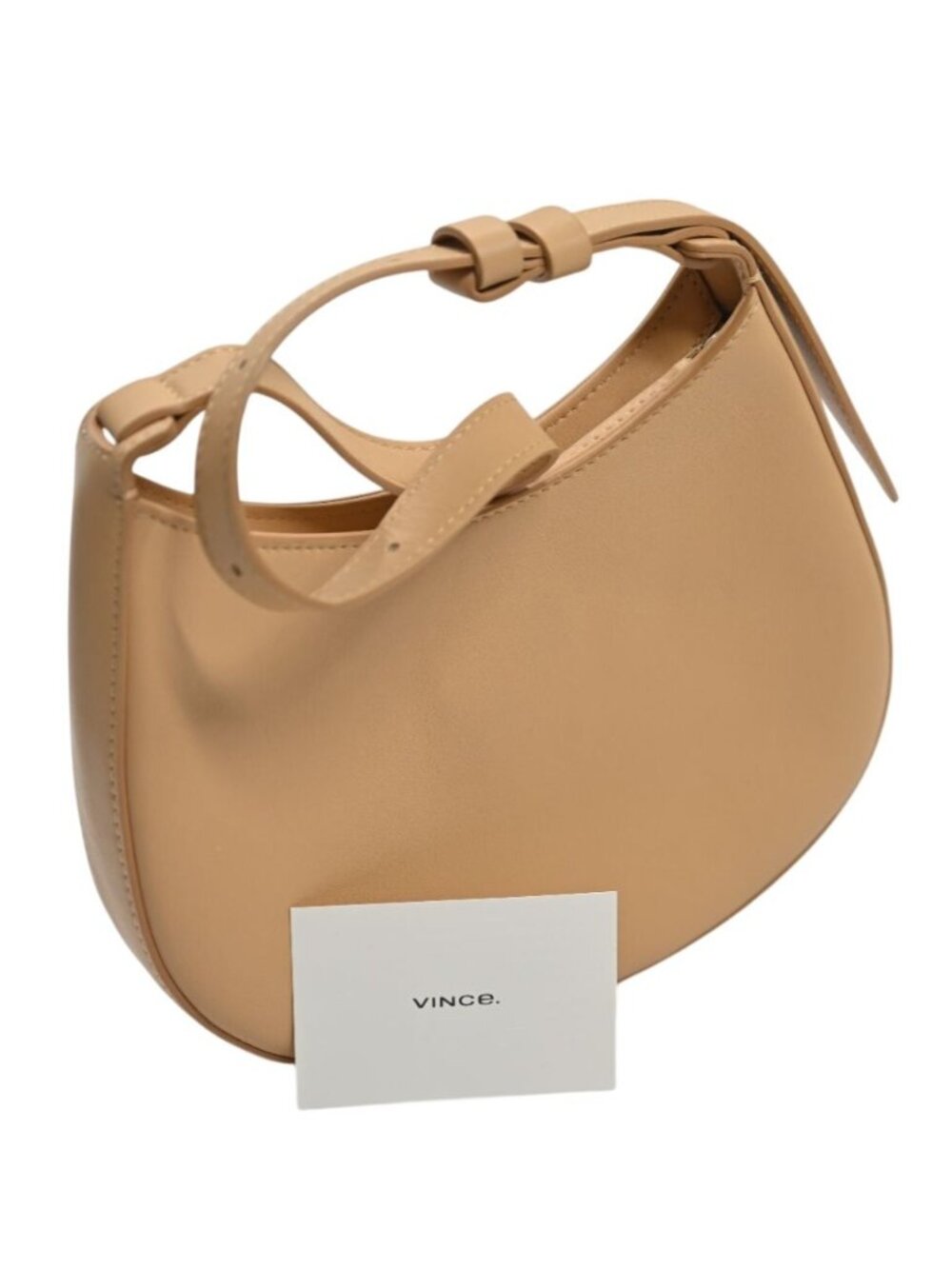 Vince Crescent Shape Small Shoulder Bag in Tan
